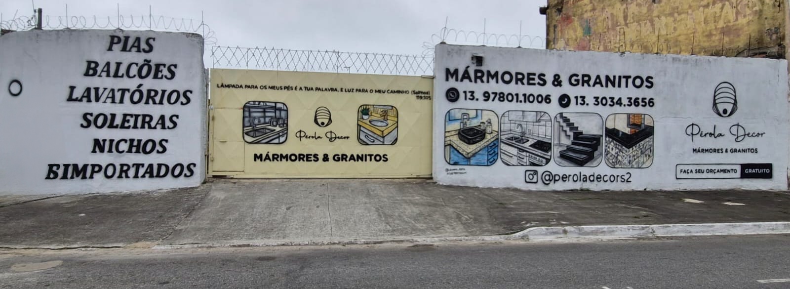 Fachada da marmoraria Pérola Decor